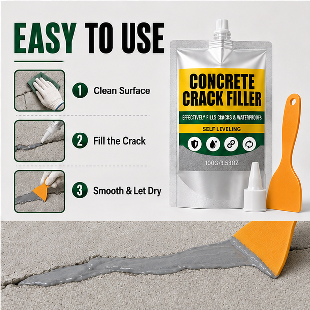 ๐ Waterproof Concrete Crack Filler for Indoor & Outdoor Use