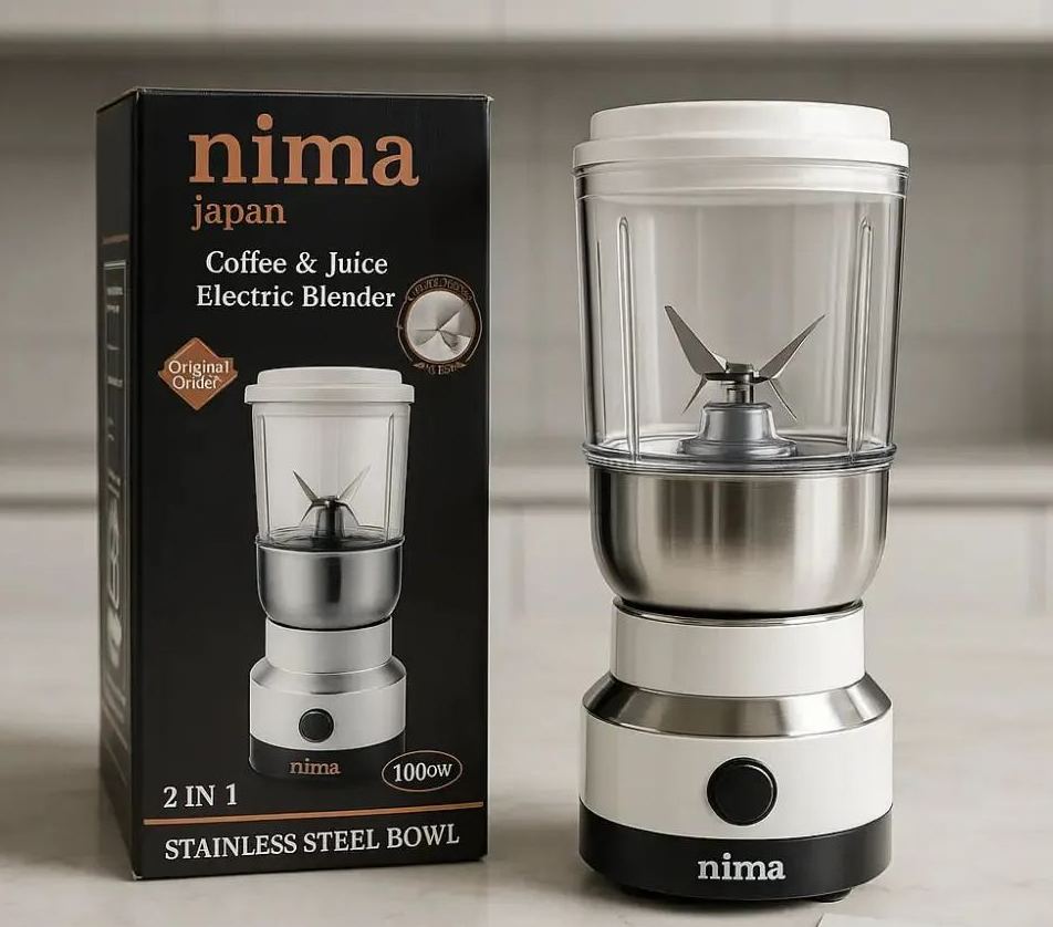 Nima Japan 2-in-1 Electric Coffee & Juice Blender – Stainless Steel Bowl – 300W