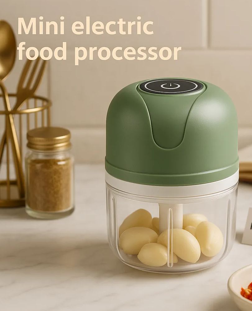 Mini Electric Food Processor | Portable USB Rechargeable Chopper for Garlic, Onion & Vegetables – Homducts.pk