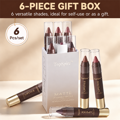 TopSpire™ Luxury Matte Lipstick – Soft Velvet Finish & All-Day Color