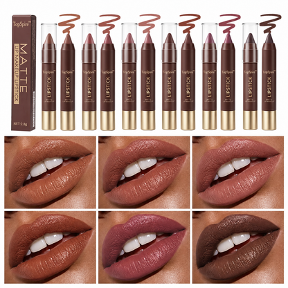 TopSpire™ Luxury Matte Lipstick – Soft Velvet Finish & All-Day Color
