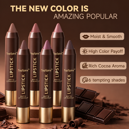 TopSpire™ Luxury Matte Lipstick – Soft Velvet Finish & All-Day Color