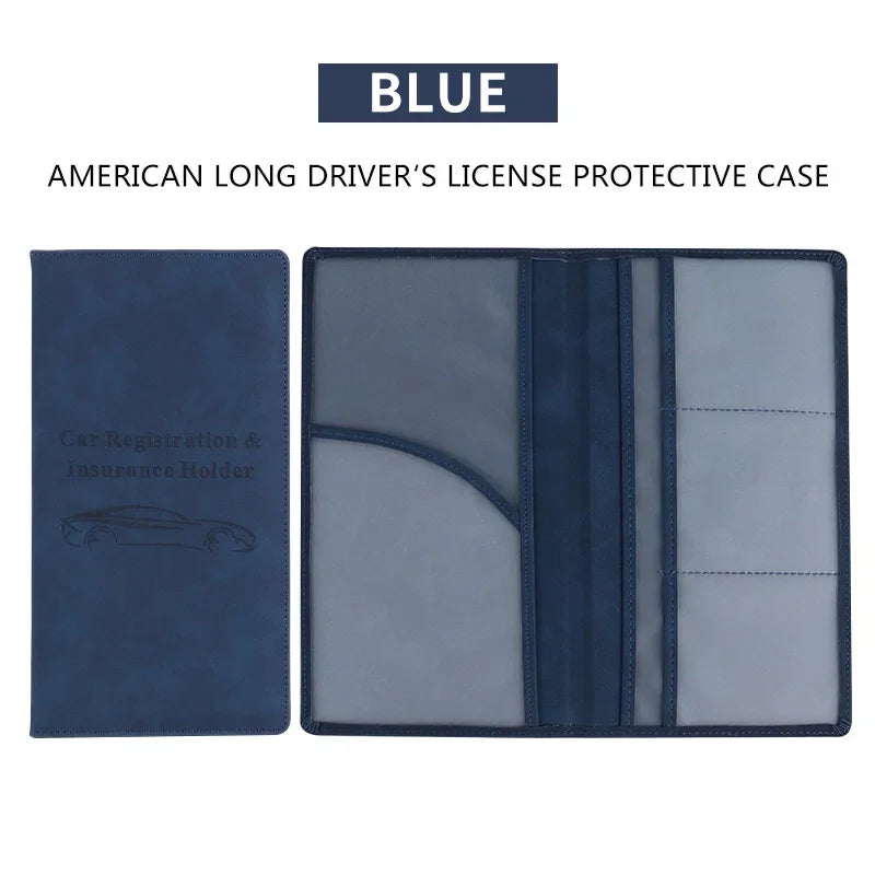 🚗 Car Registration & Insurance Document Holder | Premium PU Leather Organizer