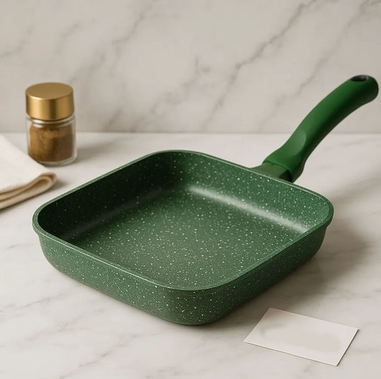 Prestige Premium Non-Stick Square Grill Pan – Heavy Duty Stone Coated Frying Pan (28cm)