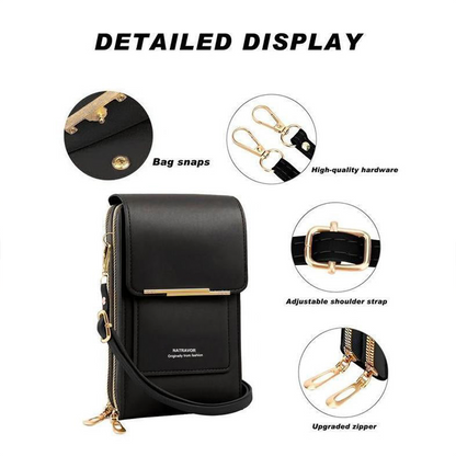 2026 Trendy Minimalist Elegant Women's Touchscreen Crossbody Phone Wallet