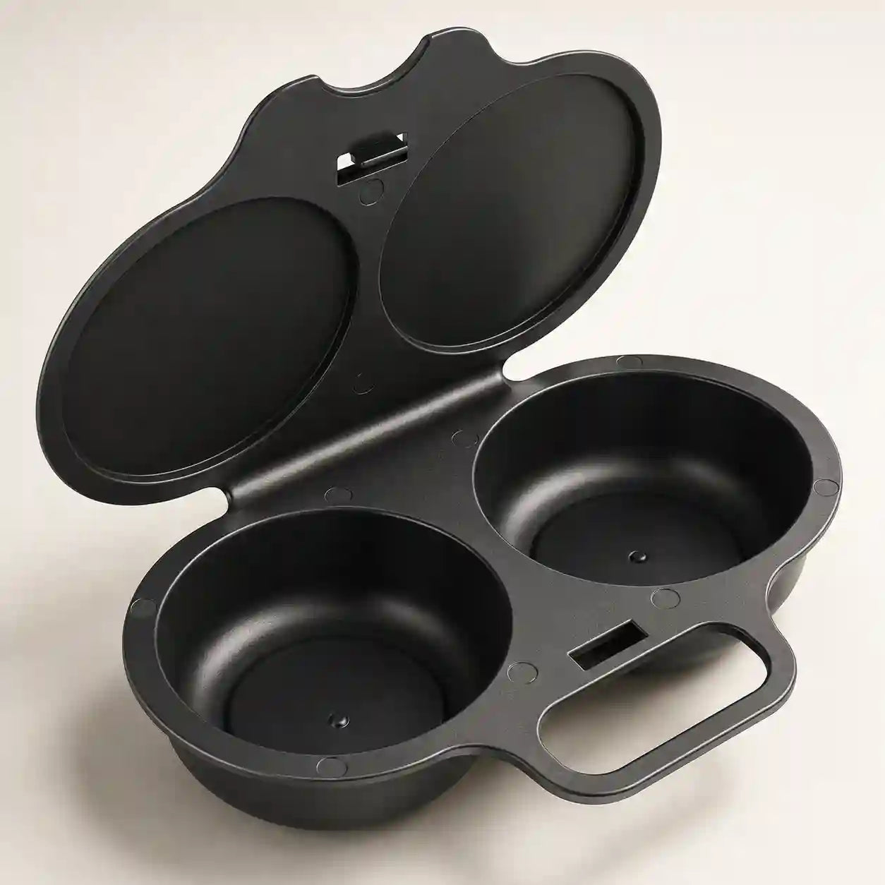 Microwave Egg Poacher——Dual‑cavity, non‑stick & easy clean. Healthier than frying – stock up & save! 🏠✅