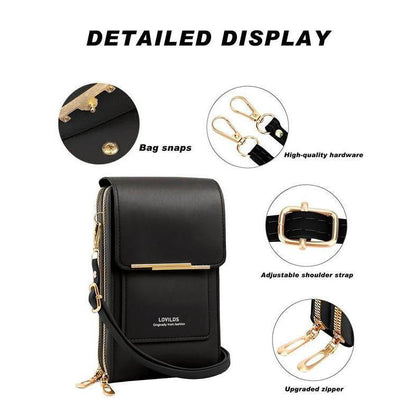 🔥2026 Trendy Minimalist Elegant Women's Touchscreen Crossbody Phone Wallet