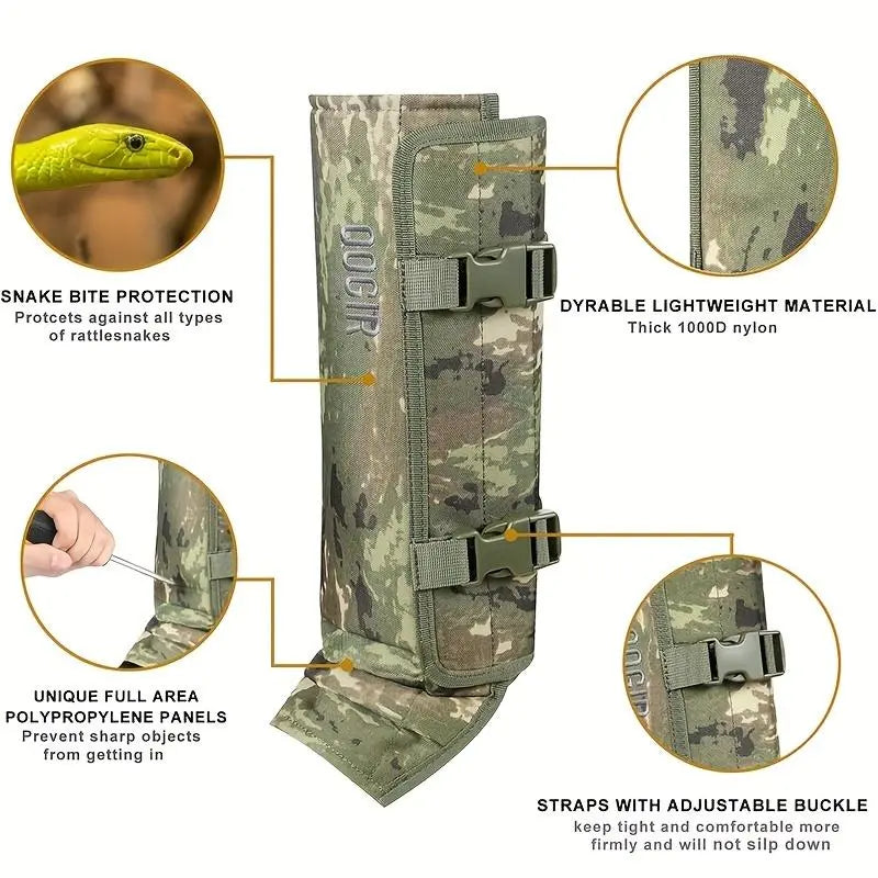 Snake-Resistant Outdoor Leg Gaiters