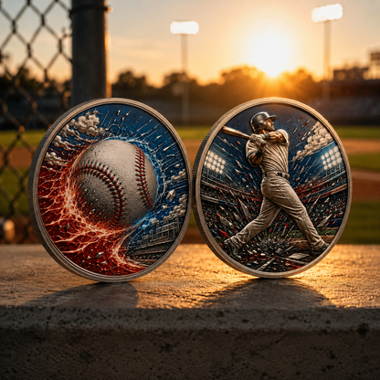 🔥 Limited Edition Baseball Collector Coin – Celebrate Every Swing, Hit & Home Run⚾