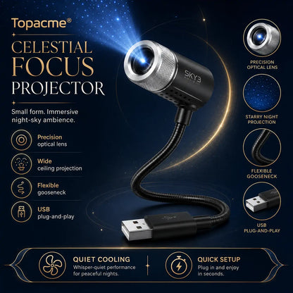 Topacme Celestial Focus USB Projector