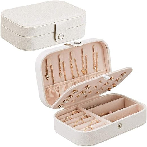 Jewellery Box Organizer, Portable Jewelry Travel Storage Organisers Case for Rings Necklace Stud Bracelets Gift Box for Women Girls
