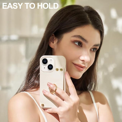 Wallet Case Compatible with iPhone 14, Case with Card Holder, RFID Blocking Leather Cover 360°Rotation Ring Kickstand Protective Bumper Designed for Apple iPhone 14 6.1'' (2022)