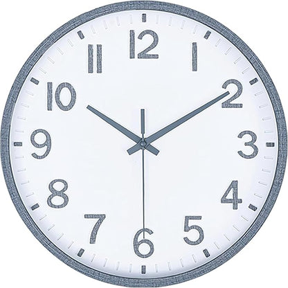 Wall Clocks Battery Operated 8 inch Modern Wall Clock,Silent Non Ticking Wall Clock for Living Room Bedroom Kitchen Office Classroom Decor (Gray White)