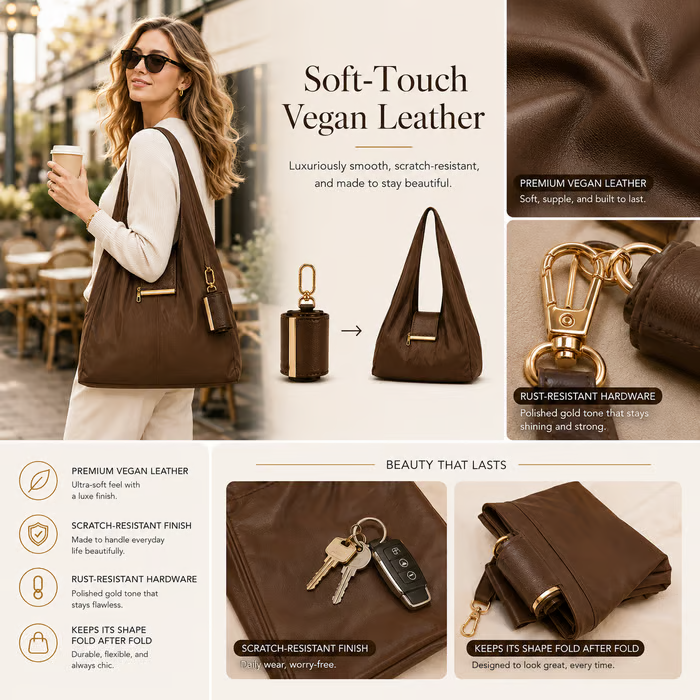 2-in-1 Charm-to-Tote Transformable Bag