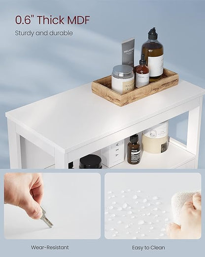 Bathroom Floor Cabinet, Bathroom Storage Cabinet, Freestanding, with Double Shutter Doors and Adjustable Shelf, for Bathroom, Living room, Entryway, Kitchen