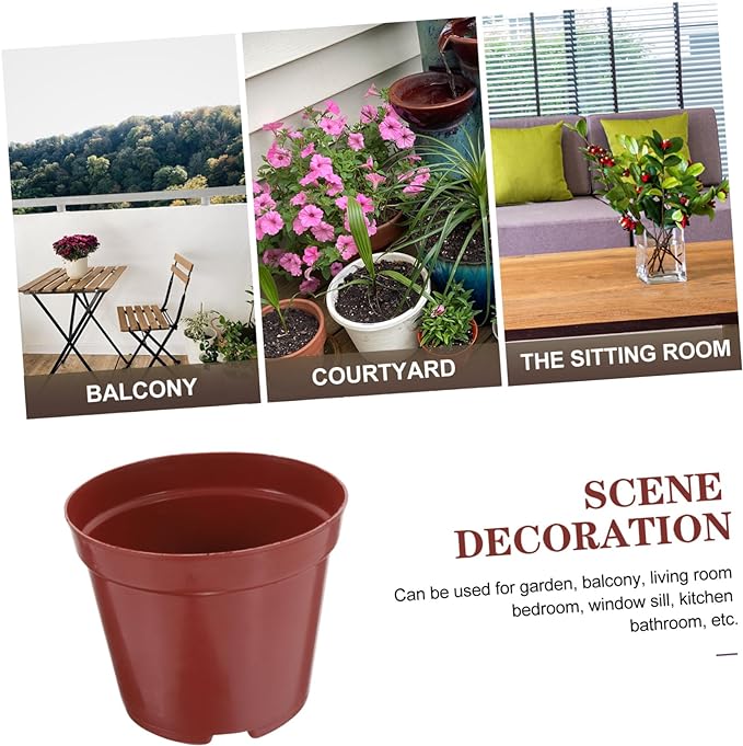 50pcs Plastic Flower Pot Seeding Nursery Pot Round Plant Pot Plastic Planters Large Flowerpot Plastic Plant Pots Large Flower Pot Flowers Small Banyan Tree Office