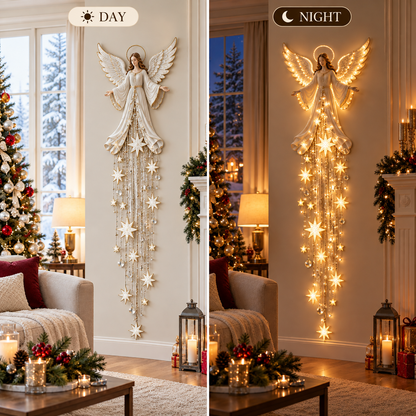✨Last Day 65% OFF✨ Angel Blessing Starfall Wall Light – Heavenly Christmas Wall Decor
