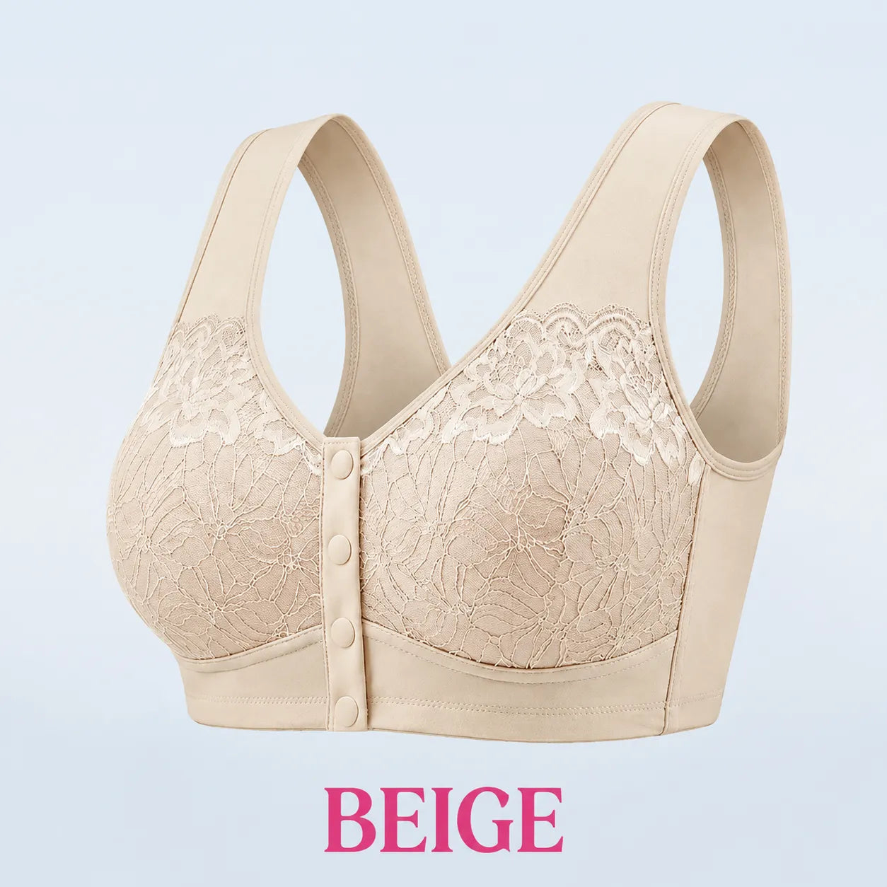 TOPSPIRE - Front Closure Breathable Cotton Lifting Bra for Seniors