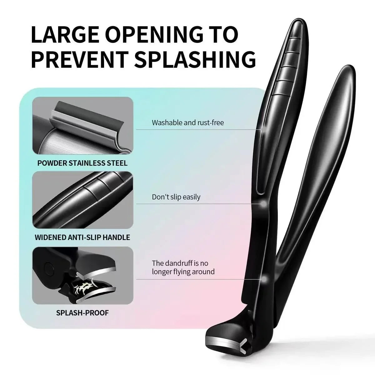 ✂️Black Curved Nail Clipper – Ergonomic & Easy for Seniors 🖤