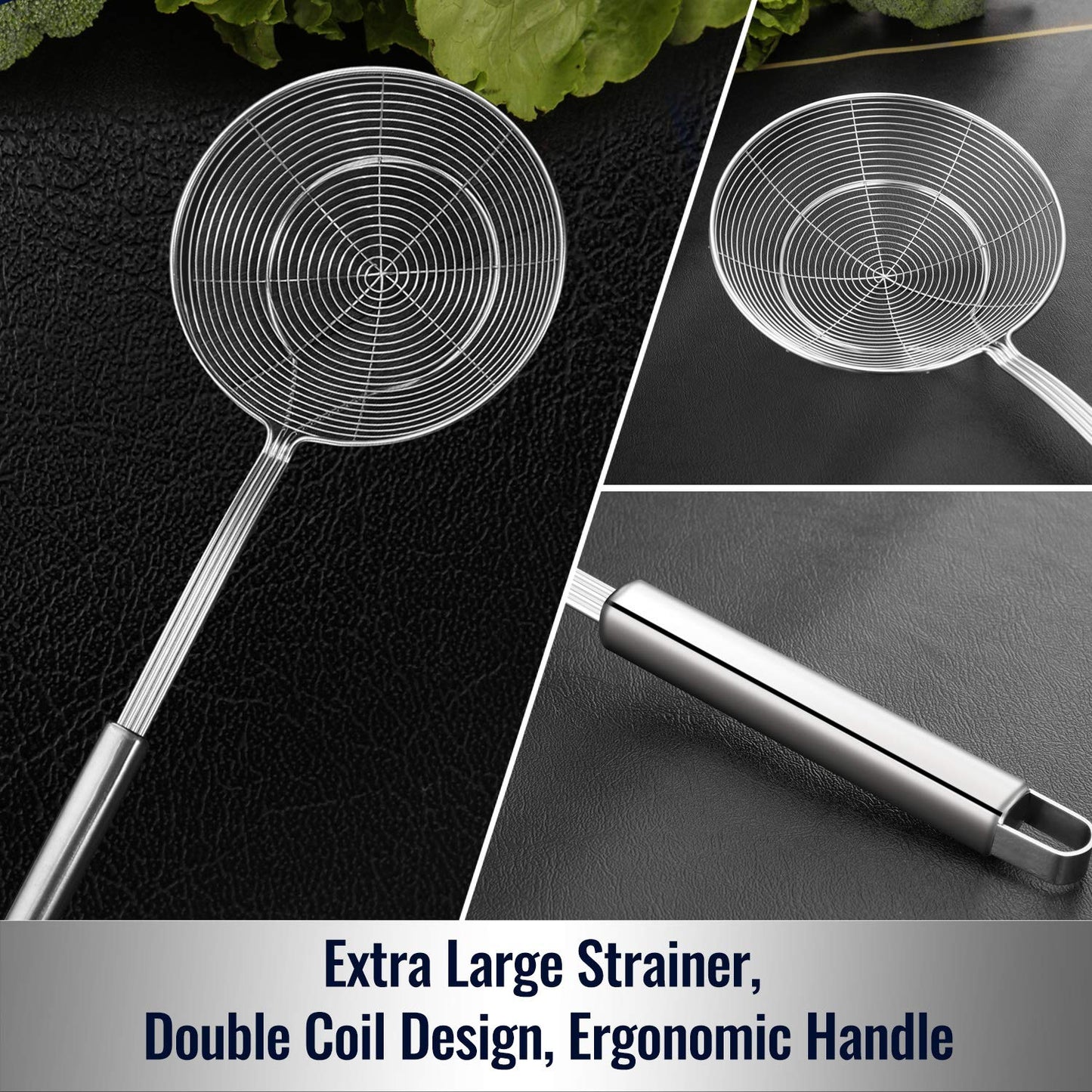 Solid Stainless Steel Spider Filter Skimmer Ladle