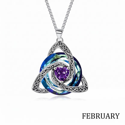 🔥 Last Day 50% OFF –♾️💖Birthstone Celtic Knot Necklace for Women