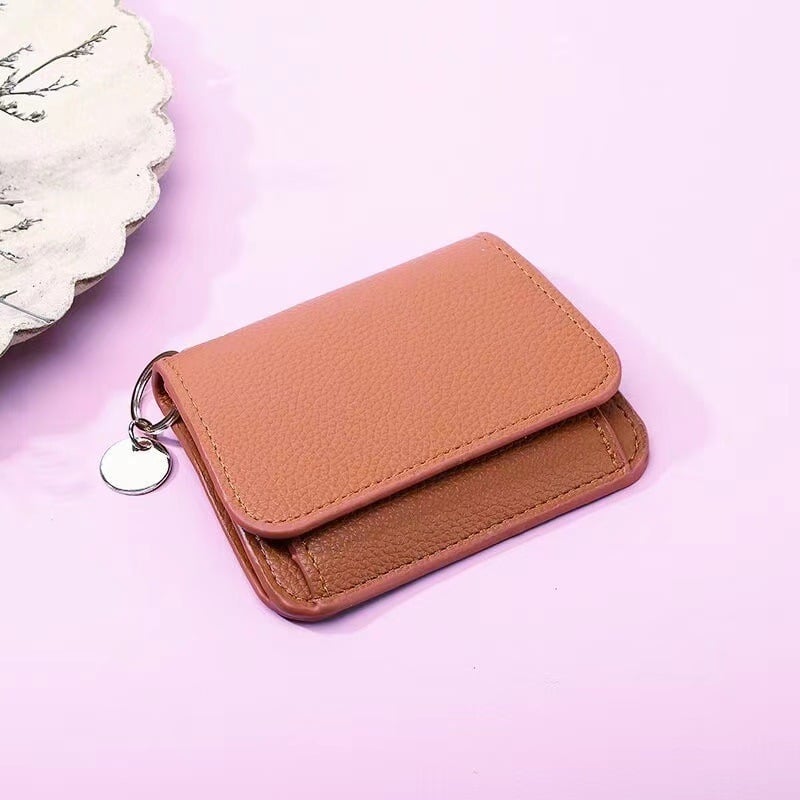 RFID Short Wallets for Women – Fashionable Card Holder with Key Ring & Coin Purse