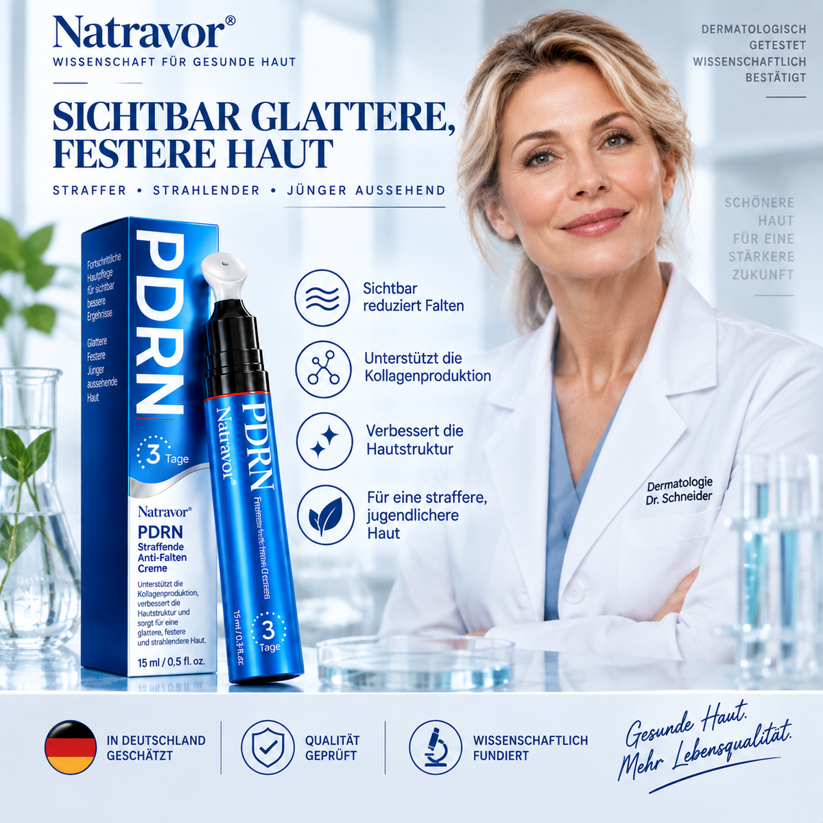 𝐍𝐚𝐭𝐫𝐚𝐯𝐨𝐫® PDRN Anti-Faltenpflege – Liftende Straffungscreme für ein glatteres Hautbild