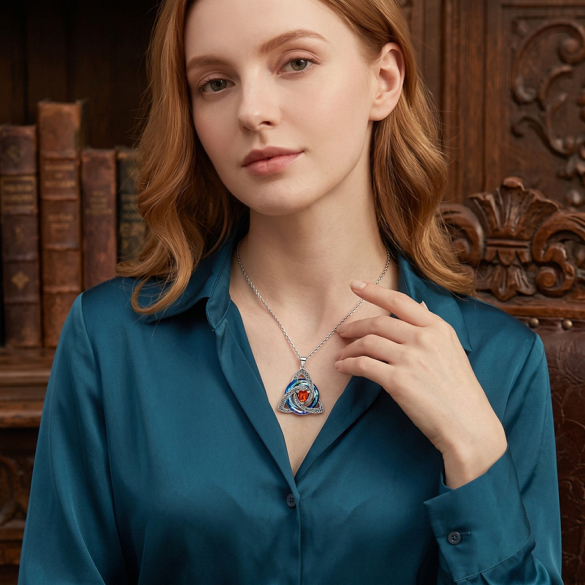 🔥 Last Day 50% OFF –♾️💖Birthstone Celtic Knot Necklace for Women