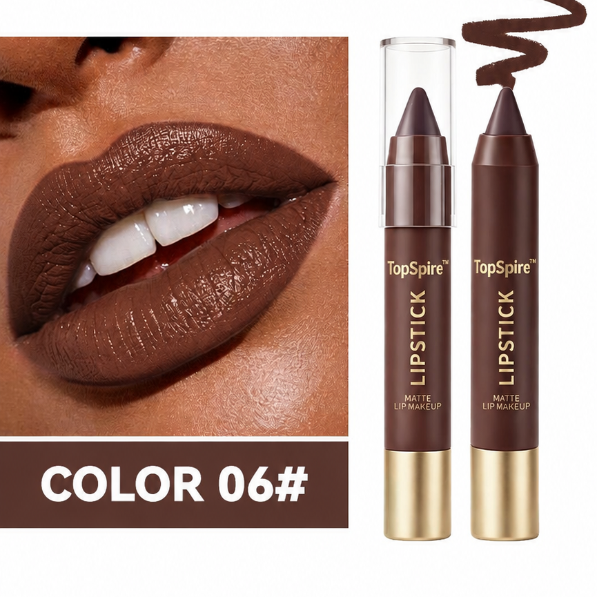 TopSpire™ Luxury Matte Lipstick – Soft Velvet Finish & All-Day Color