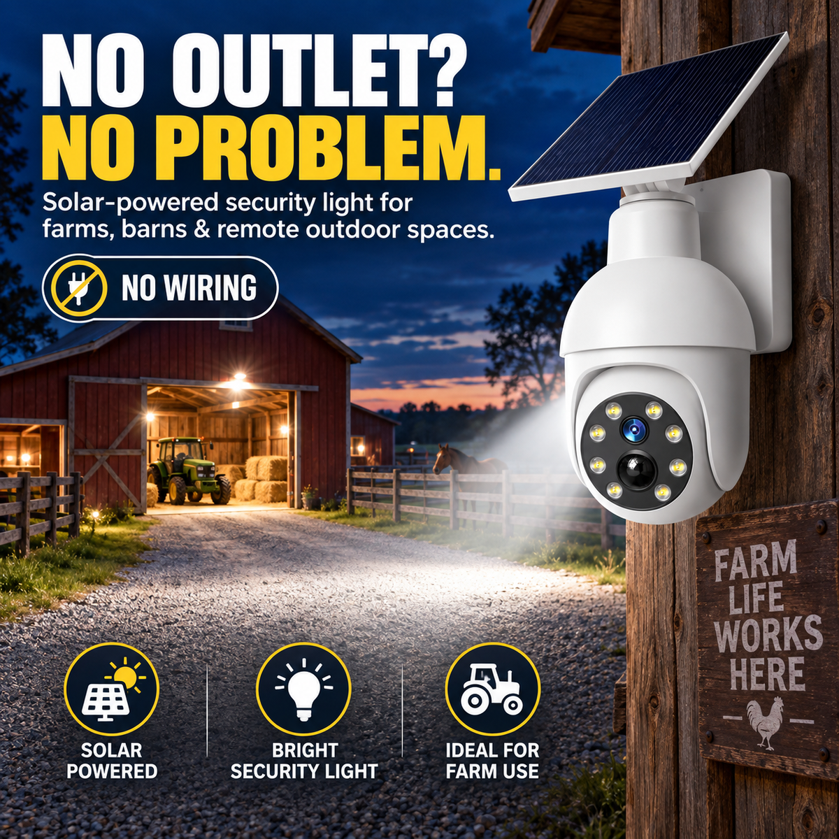 ⏰Final 6 Hours Sale 50% OFF🔥🔥 - Solar-Powered Simulated Surveillance Camera Street Light