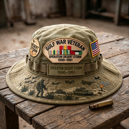 Gulf War Veteran Desert Storm Tribute Boonie Hat