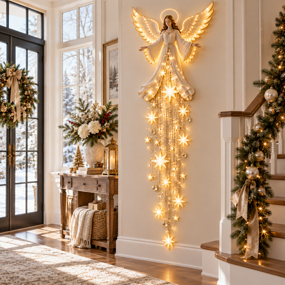✨Last Day 65% OFF✨ Angel Blessing Starfall Wall Light – Heavenly Christmas Wall Decor