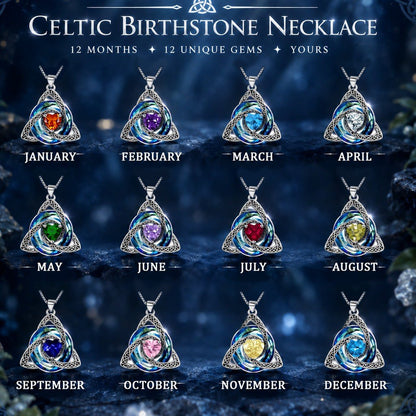 🔥 Last Day 50% OFF –♾️💖Birthstone Celtic Knot Necklace for Women