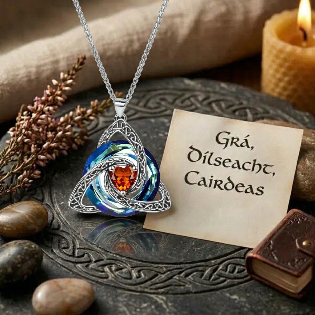 🔥 Last Day 50% OFF –♾️💖Birthstone Celtic Knot Necklace for Women
