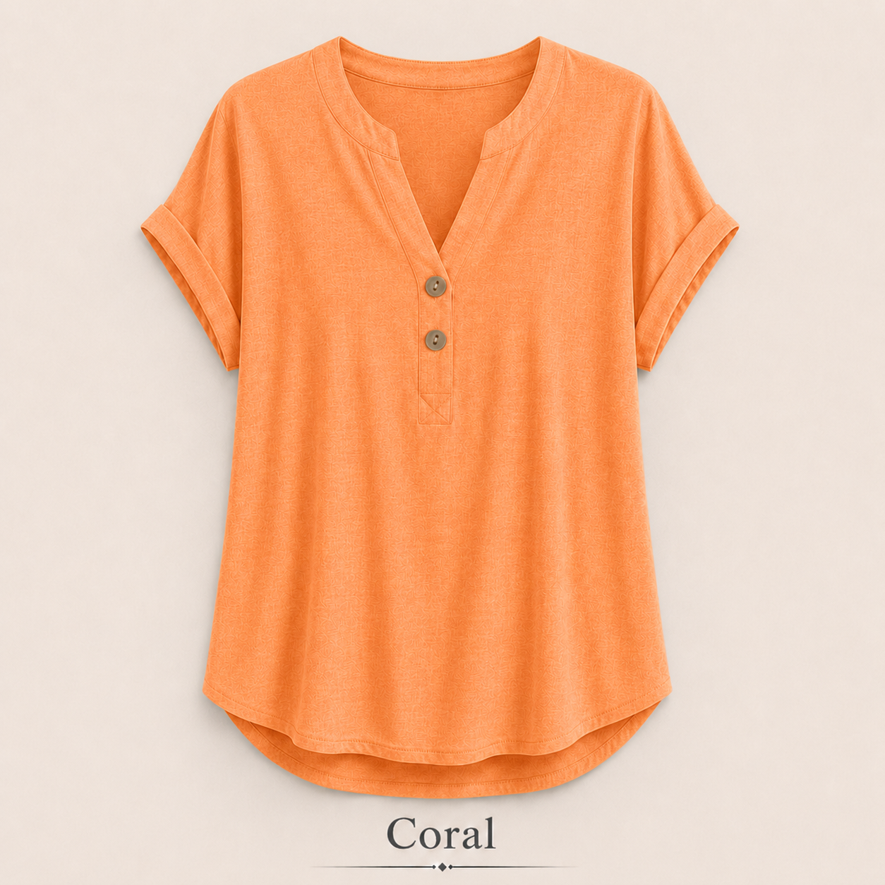 2026 Hot Style Women’s V-Neck Henley Top – Casual Loose Short Sleeve Dressy Blouse & Basic Tee