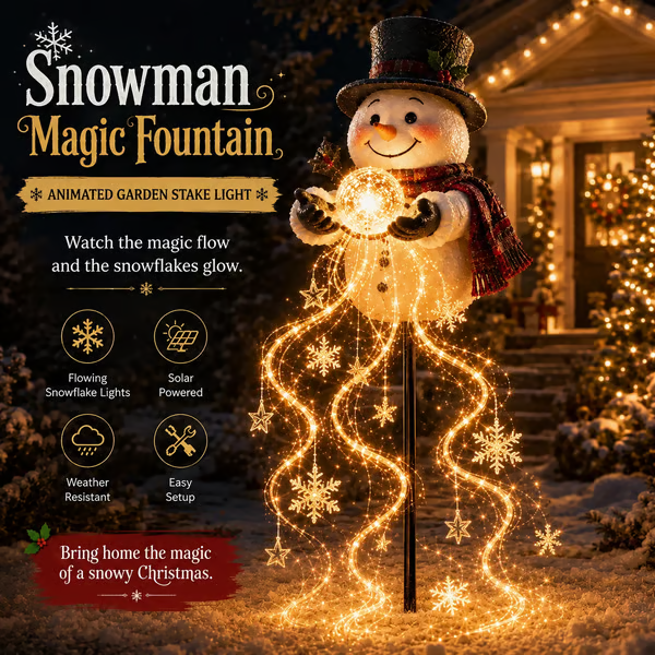🔥Free Shipping -🎅✨ 2026 New Santa’s Flying Sleigh Gift Cascade – Solar Christmas Garden Light