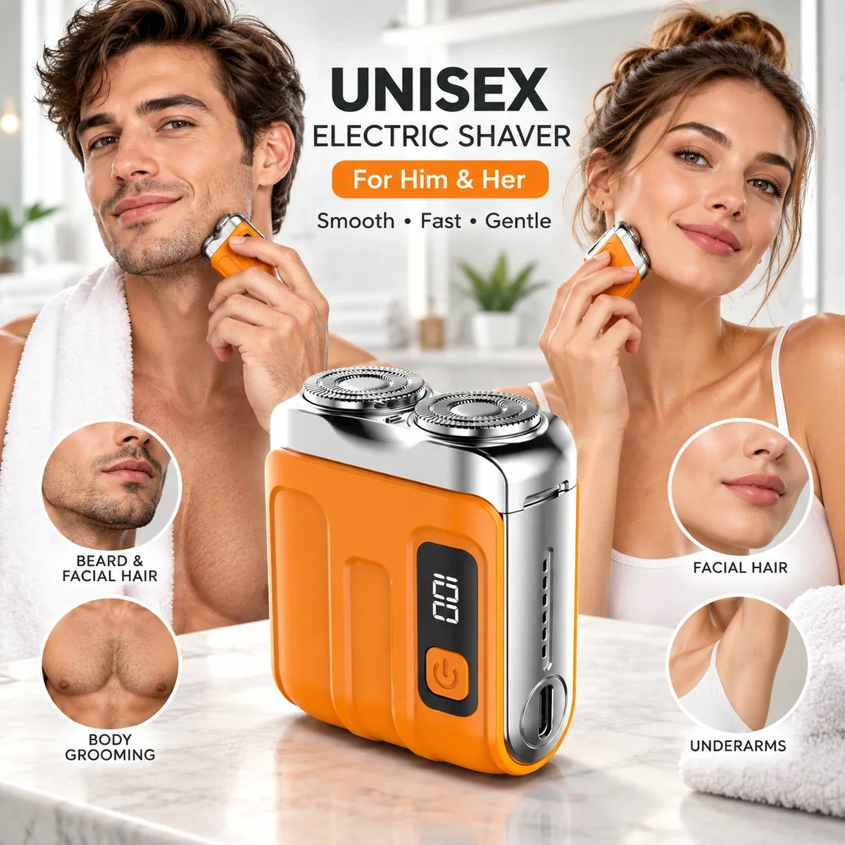 🔥New 👩‍🦰👨 Avelynis Portable Electric Shaver | Fast, Smooth Grooming for Him & Her