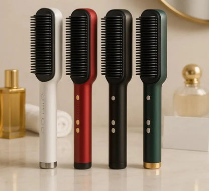 Luxury Electric Hair Straightening Brush – 4-in-1 Professional Styling Comb