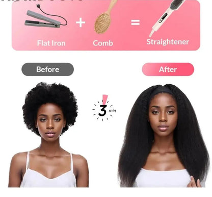 Luxury Electric Hair Straightening Brush – 4-in-1 Professional Styling Comb