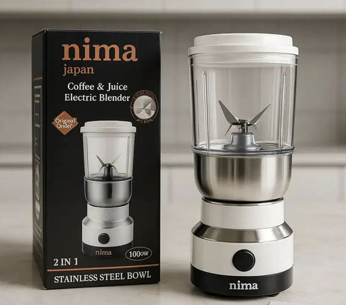 Nima Japan 2-in-1 Electric Coffee & Juice Blender – Stainless Steel Bowl – 300W