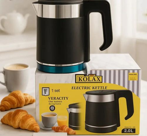 Kolax Premium Electric Kettle – 2.0L | High-Speed Boil, Auto Shut-Off, Stainless Steel Design