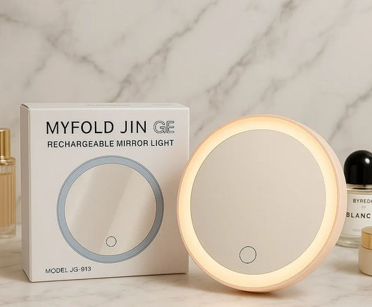 Luxury Rechargeable LED Mirror Light – Portable Vanity Makeup Mirror with Touch Control