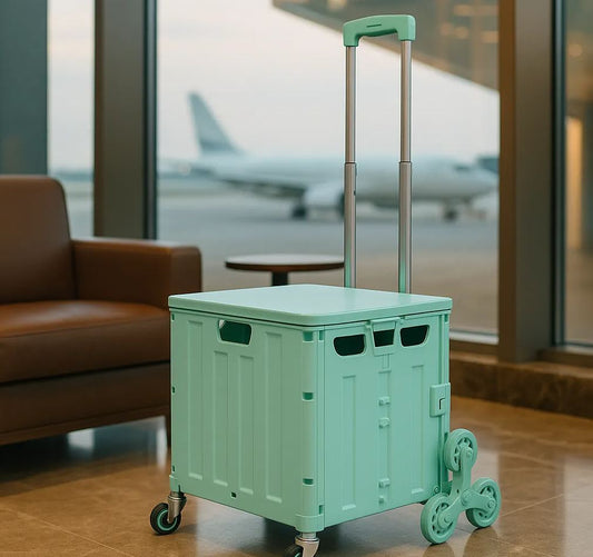 8-Wheel Foldable Trolley Box with Telescopic Handle – Large