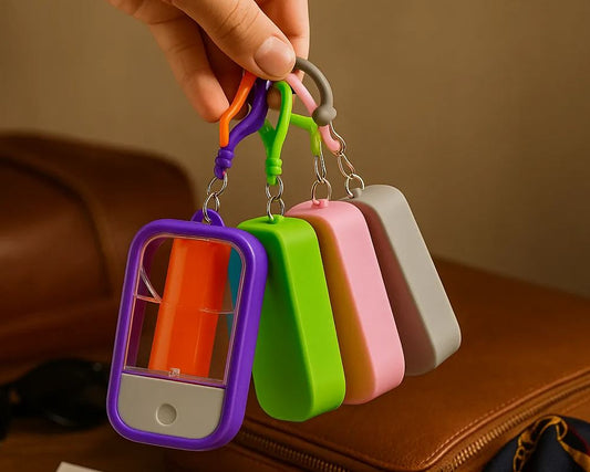 Luxe Refillable Perfume & Sanitizer Keychain Dispenser