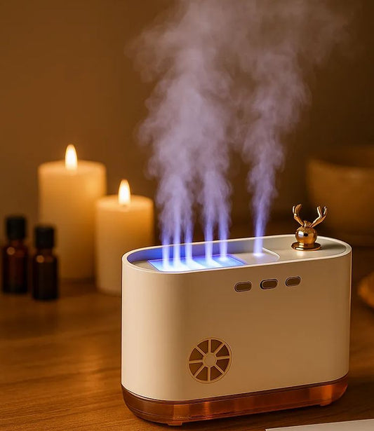 Dynamic Aromatherapy Humidifier – 5 Spray Modes, Colorful LED Lights, Large Water Tank