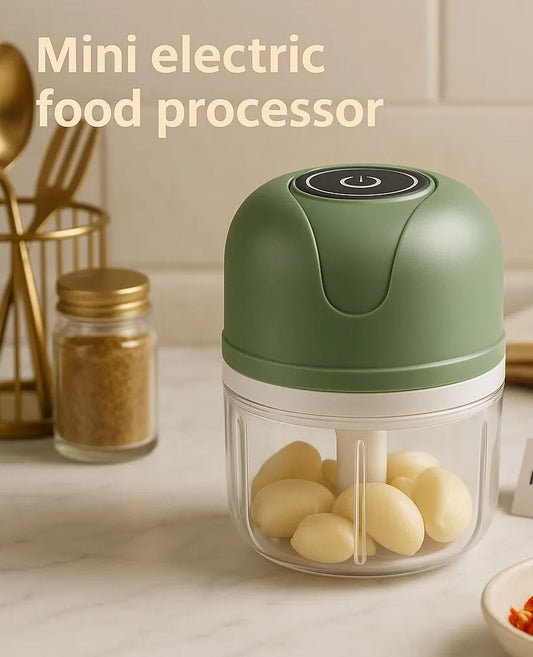 Mini Electric Food Processor  | Portable USB Rechargeable Chopper for Garlic, Onion & Vegetables – Homducts.pk