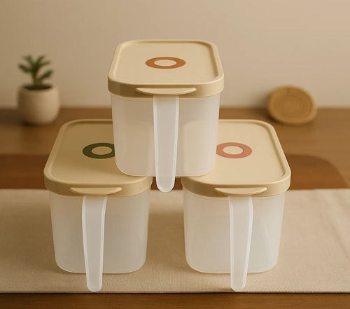 Airtight Fridge Storage Jar with Handle – 1 PC | Large Freezer Organizer Box