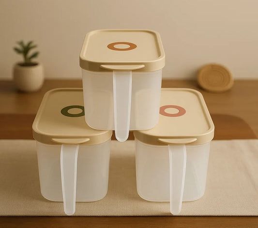 Airtight Fridge Storage Jar with Handle – 1 PC | Large Freezer Organizer Box