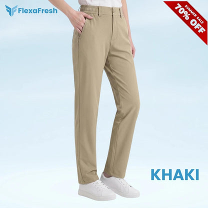 FlexaFresh - Unisex's Ultra Stretch Ice Silk Comfort Casual Pants - FREE SHIPPING