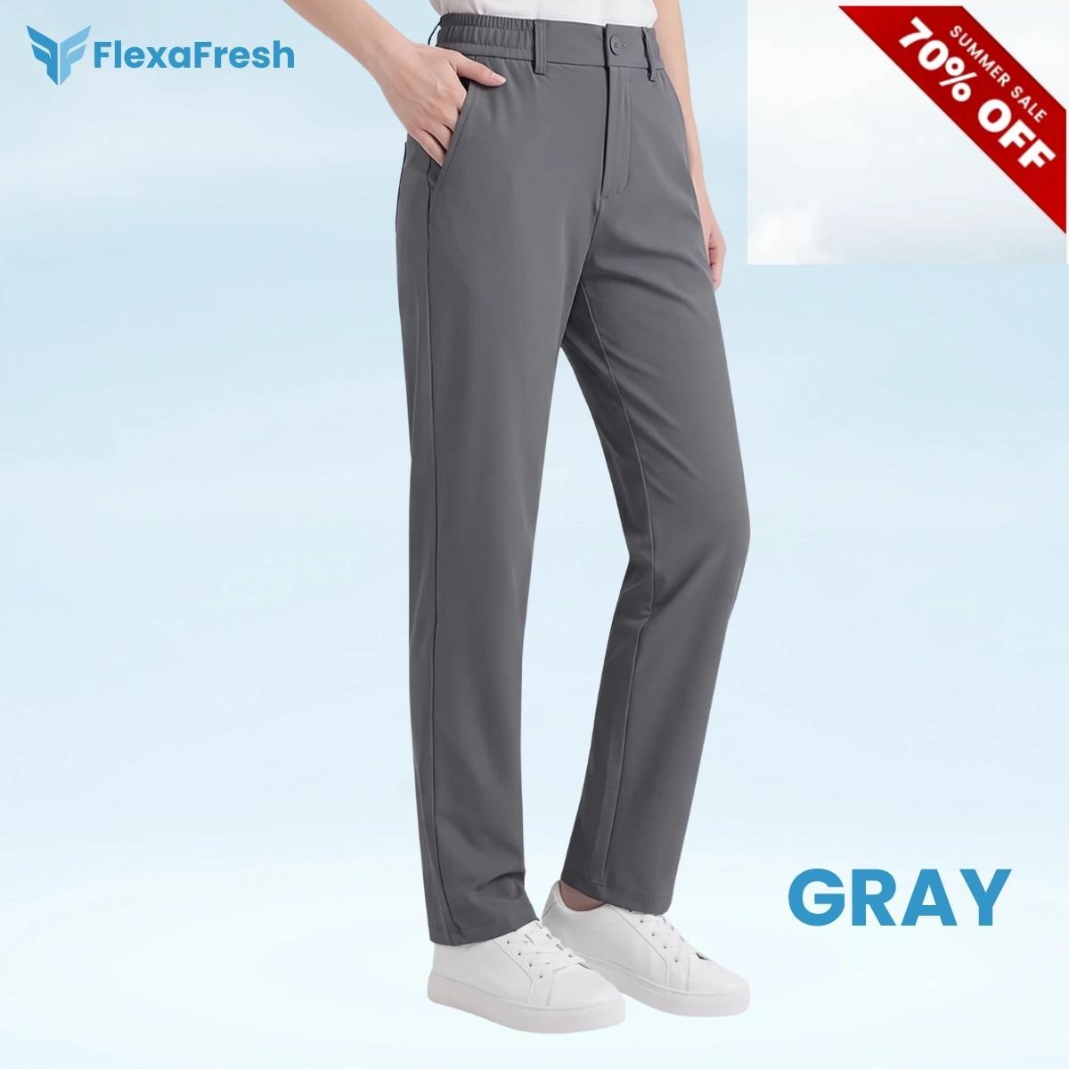 FlexaFresh - Unisex's Ultra Stretch Ice Silk Comfort Casual Pants - FREE SHIPPING